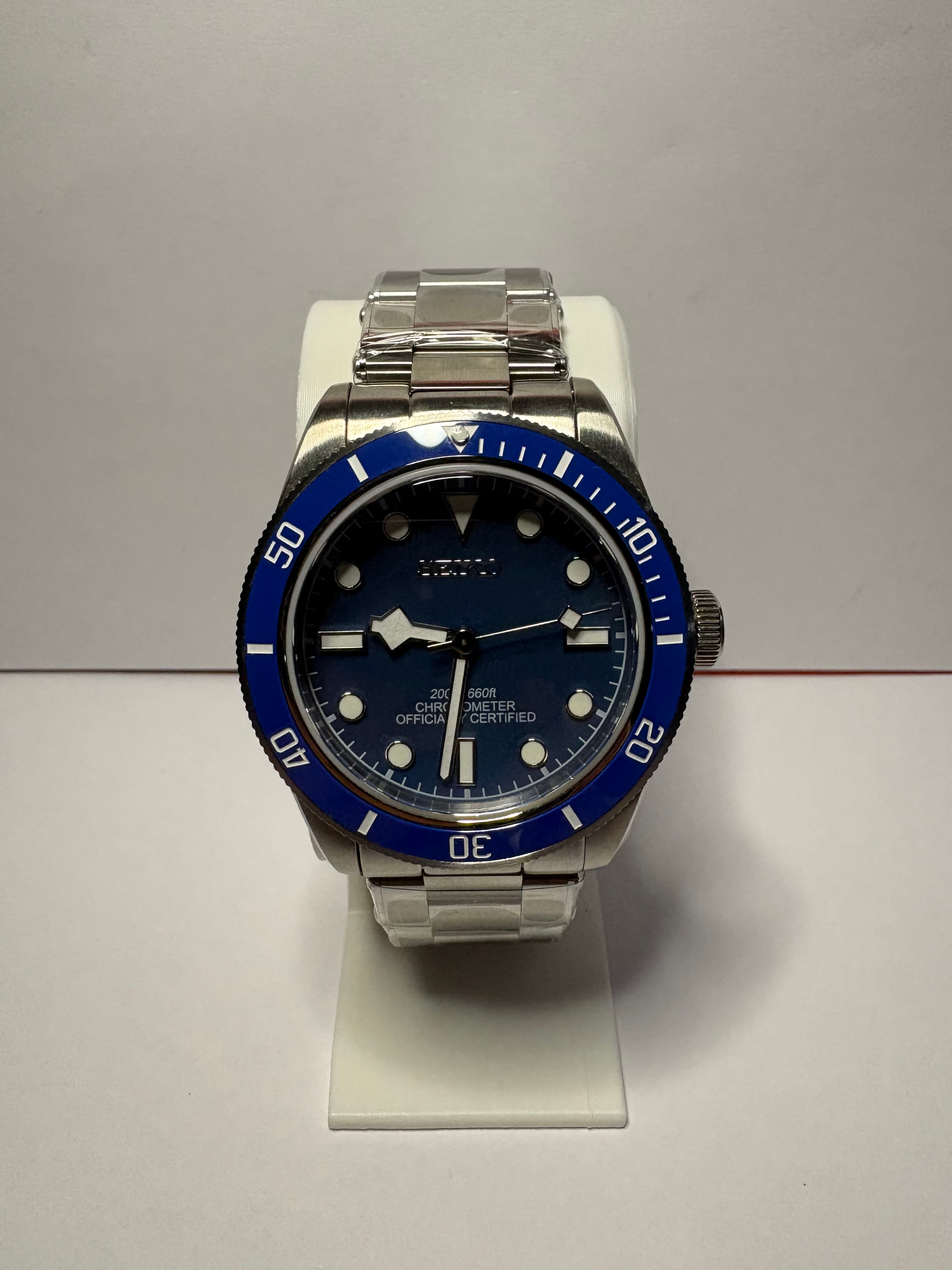 Montre Seiko Mod master chrono bleu